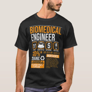 Camiseta Ingeniero biomédico etiqueta motor biomédico