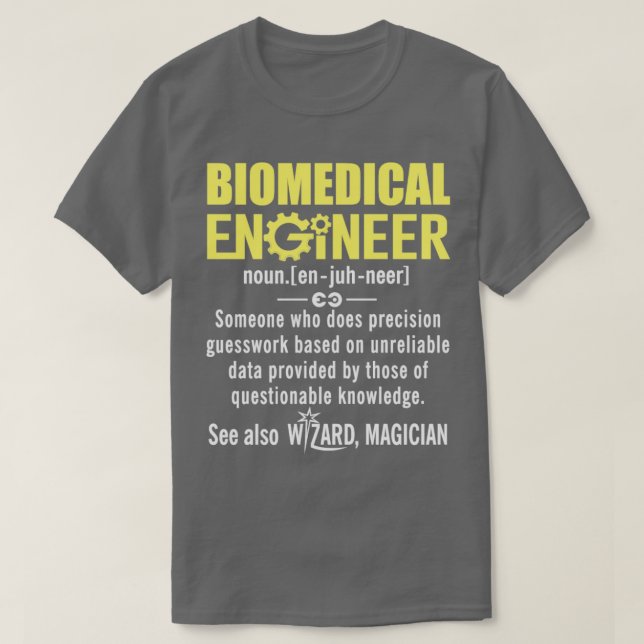 Camiseta Ingeniero biomédico Nueva definición divertida (Diseño del anverso)