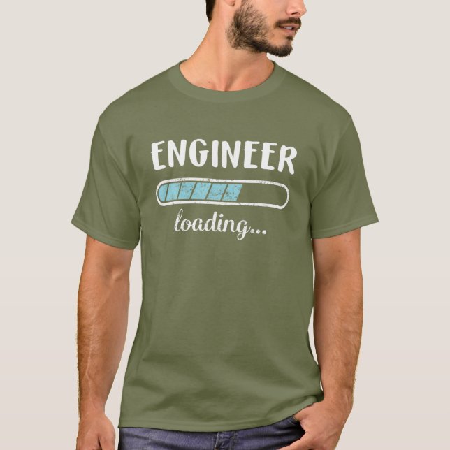 Camiseta ingeniero cargando amigo de familia Humor Trendy P (Anverso)
