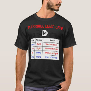 Camiseta Ingeniero casado divertido de la lógica del matri