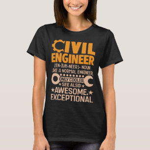 Camiseta Ingeniero Civil Como Un Examen Normal De La Junta