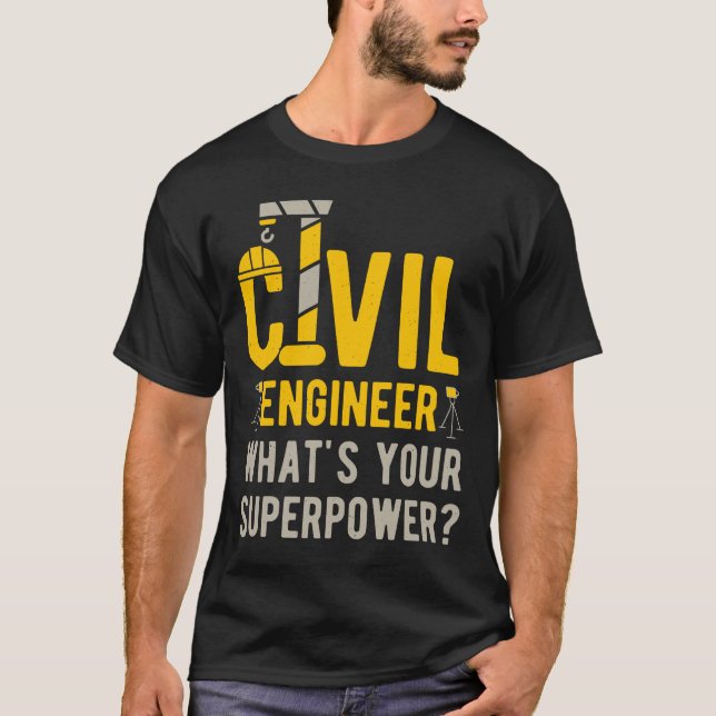Camiseta Ingeniero Civil Gracioso (Anverso)