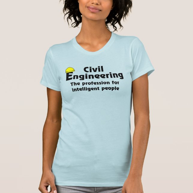 Camiseta ingeniero civil inteligente (Anverso)