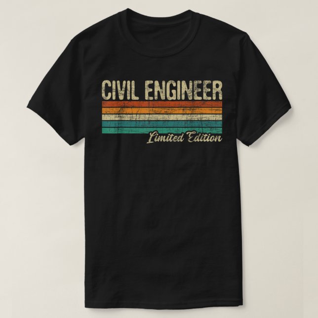 Camiseta Ingeniero Civil Ltd EditionBridge Builder Engineer (Diseño del anverso)