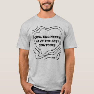 Camiseta Ingeniero Civil Mejores Curvas de Nivel