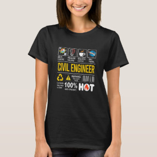 Camiseta Ingeniero Civil Multitarea Sarcasmo Trabajo Orgull