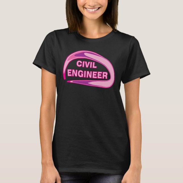 Camiseta Ingeniero Civil Rosado (Anverso)