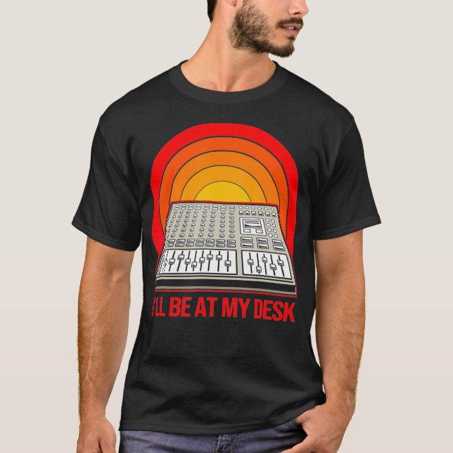 Camiseta Ingeniero De Audio De Estilo Retro Estaré En Mi Es (Anverso)