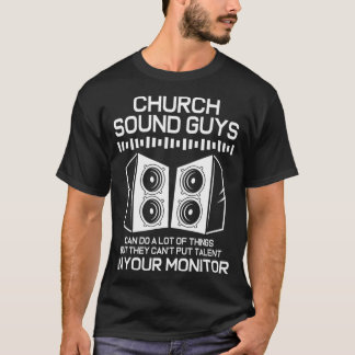Camiseta Ingeniero de audio del sistema de sonido Iglesia d