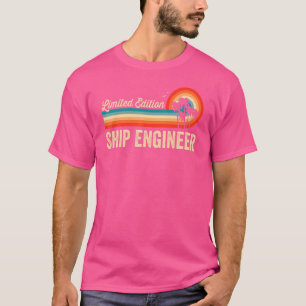 Camiseta Ingeniero de Buques Cumpleaños Retro Vintage Hombr