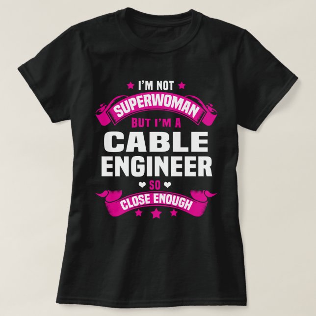 Camiseta Ingeniero de cable (Diseño del anverso)