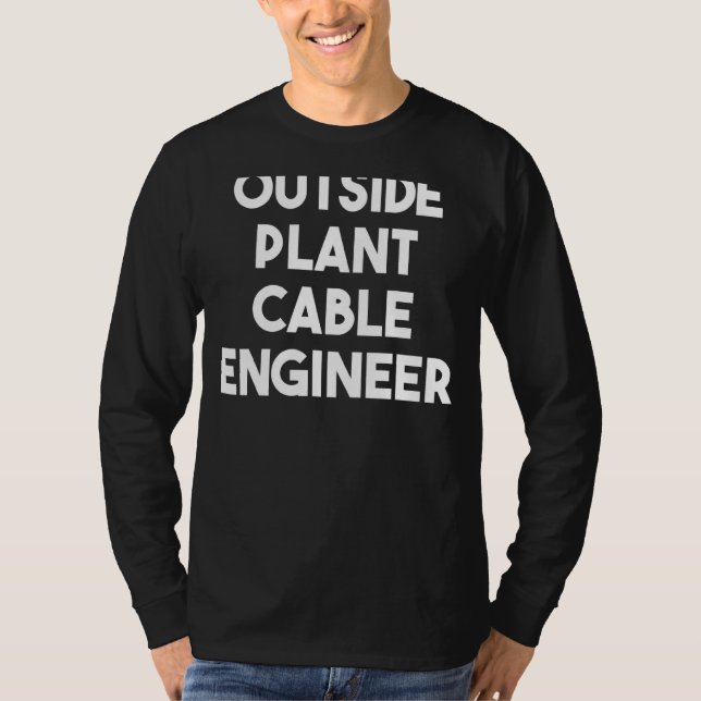 Camiseta Ingeniero de cable de planta exterior (Anverso)