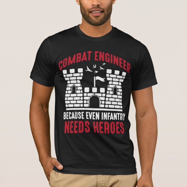 Camiseta Ingeniero de Combate Hero Army Ingeniería Infanter (Anverso)