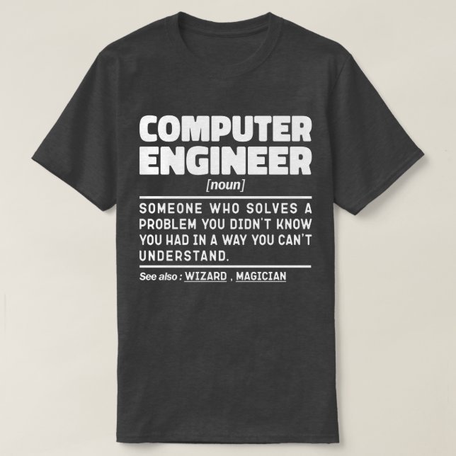 Camiseta Ingeniero de computadoras Nun Sarcástica Ingenierí (Diseño del anverso)