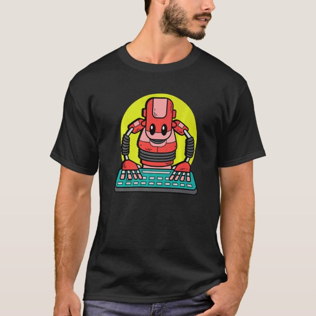 Camiseta Ingeniero de computadoras Robot (Anverso)