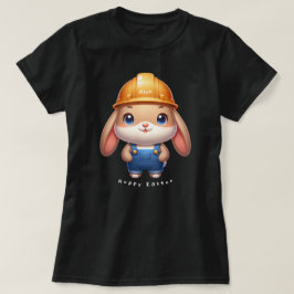 Camiseta Ingeniero de conejo lindo Hoppy Easter Custom Name