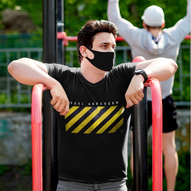 Camiseta Ingeniero de construcción de franjas de peligro am (Subido por el creador)