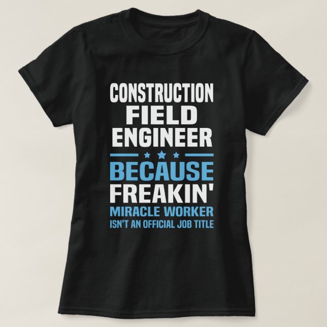 Camiseta Ingeniero de Construcción sobre el Terreno (Diseño del anverso)