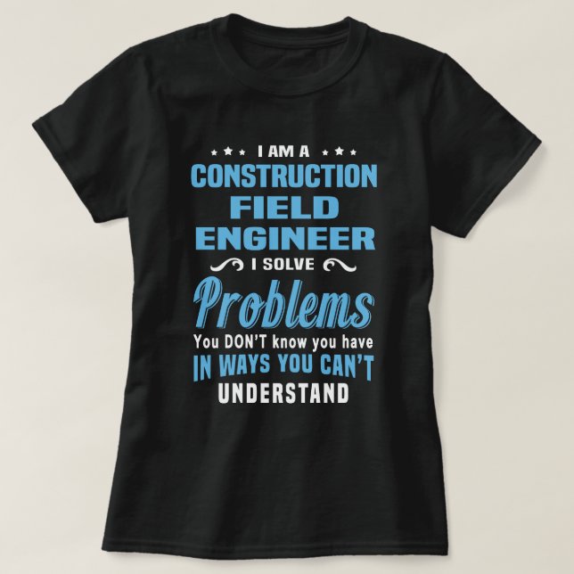 Camiseta Ingeniero de Construcción sobre el Terreno (Diseño del anverso)
