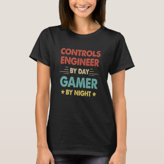 Camiseta Ingeniero De Controles Retro Por Jugador De Día Po