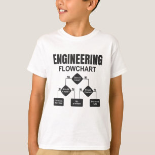 Camiseta Ingeniero de diagrama de flujo de ingeniería
