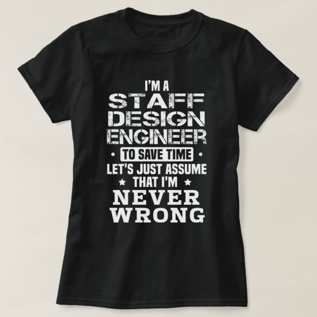 Camiseta Ingeniero de diseño del personal (Diseño del anverso)