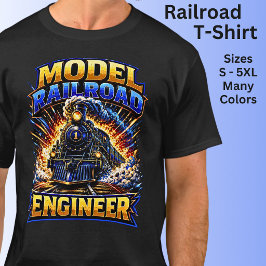Camiseta Ingeniero de ferrocarril en miniatura tren de vapo
