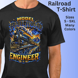 Camiseta Ingeniero de ferrocarril en miniatura tren de vapo