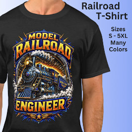 Camiseta Ingeniero de ferrocarril en miniatura tren de vapo