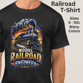 Camiseta Ingeniero de ferrocarril en miniatura tren de vapo
