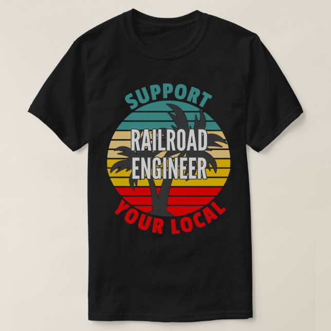 Camiseta Ingeniero de Ferrocarriles Ayuda a su Ferrocarril  (Diseño del anverso)