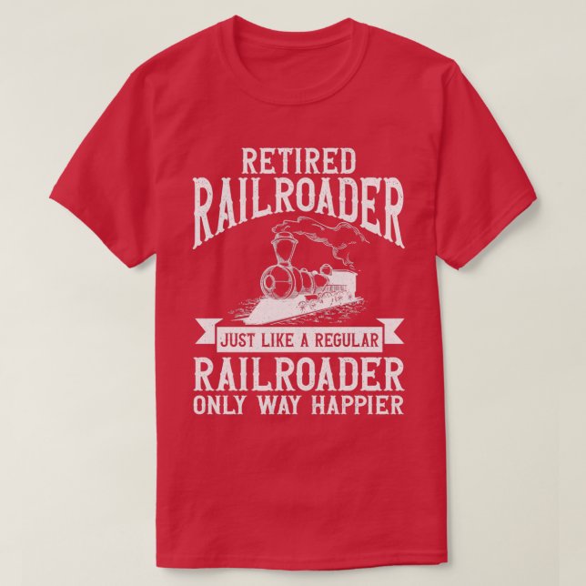 Camiseta Ingeniero de Ferrocarriles Jubilados (Diseño del anverso)