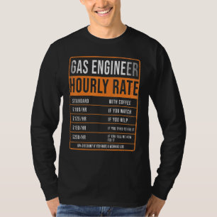 Camiseta Ingeniero De Gas Calibre Por Horas Ingeniero De Ca