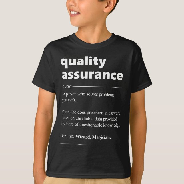 Camiseta Ingeniero de Gestor de QA de Definición de Garantí (Anverso)