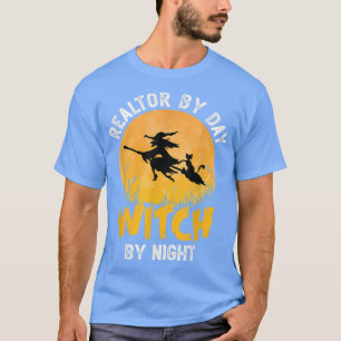 Camiseta Ingeniero de Halloween de día bruja de noche del r