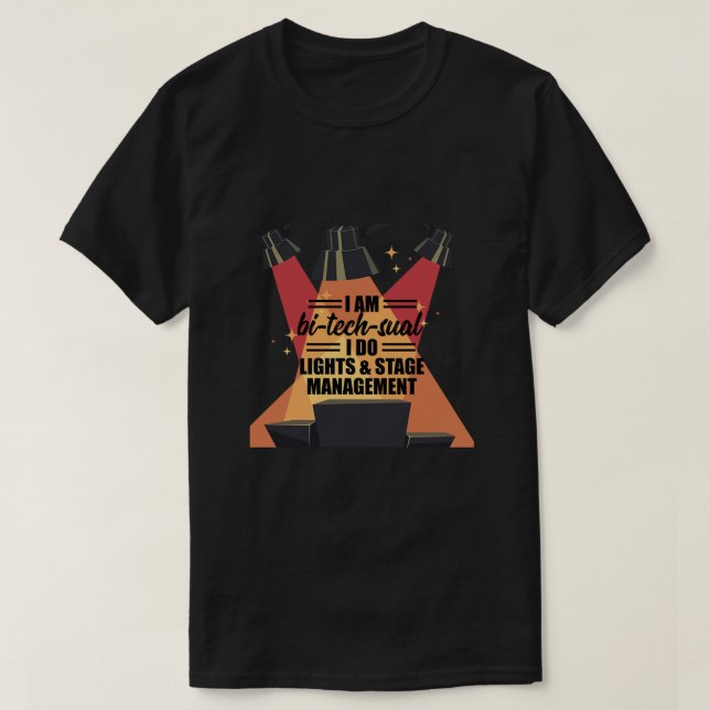 Camiseta Ingeniero de iluminación de la etapa de administra (Diseño del anverso)