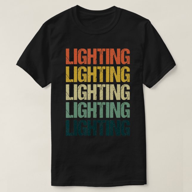 Camiseta Ingeniero de iluminación Trabajador de iluminación (Diseño del anverso)