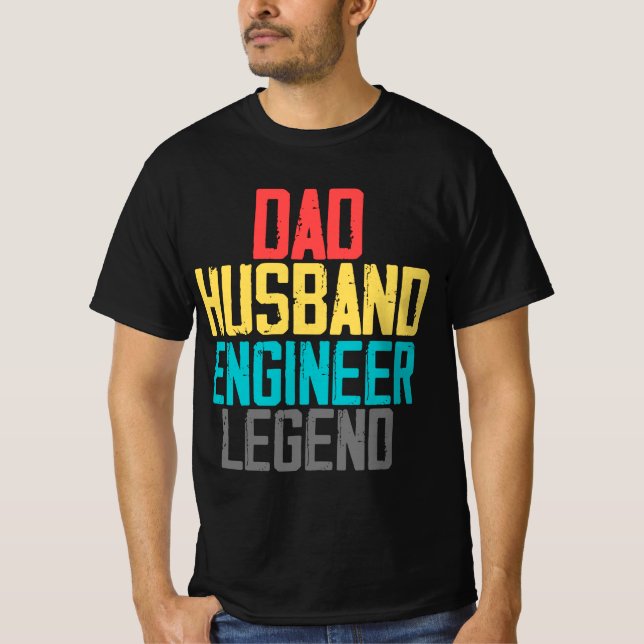 Camiseta Ingeniero de la leyenda de papá  (Anverso)
