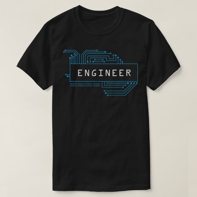 Camiseta Ingeniero de la placa de circuito de computadoras (Diseño del anverso)