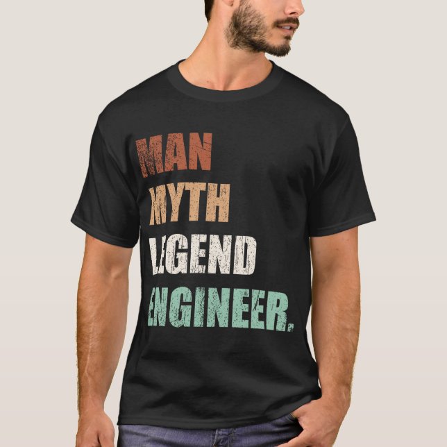 Camiseta Ingeniero de Leyenda de Mitos de Man (Anverso)