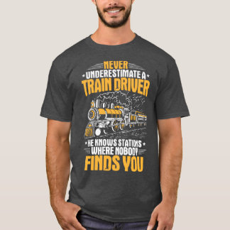 Camiseta Ingeniero de locomotoras de maquinista ferroviario