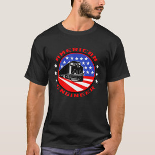 Camiseta Ingeniero De Locomotoras De Tren Estadounidense Ba