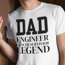 Camiseta Ingeniero de lucha contra el cáncer padre sobreviv