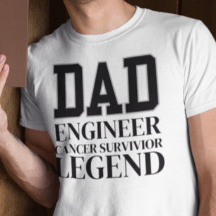 Camiseta Ingeniero de lucha contra el cáncer padre sobreviv