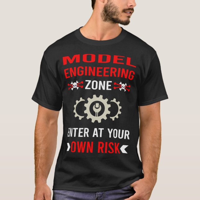 Camiseta Ingeniero de modelo de zona de riesgo (Anverso)