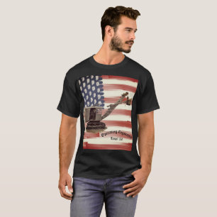 Camiseta Ingeniero de operaciones Shovel US Flag Personaliz