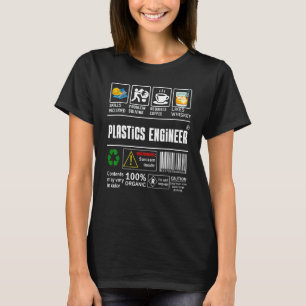 Camiseta Ingeniero de Plásticos Etiqueta Habilidades Resolv