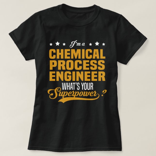 Camiseta Ingeniero de procesos químicos (Diseño del anverso)