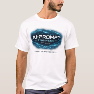 Camiseta Ingeniero de Prompt de IA Est. 2023 Humor de Traba