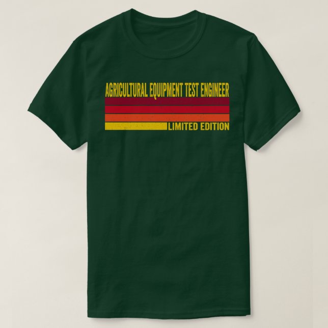 Camiseta Ingeniero de pruebas de equipo agrícola (Diseño del anverso)